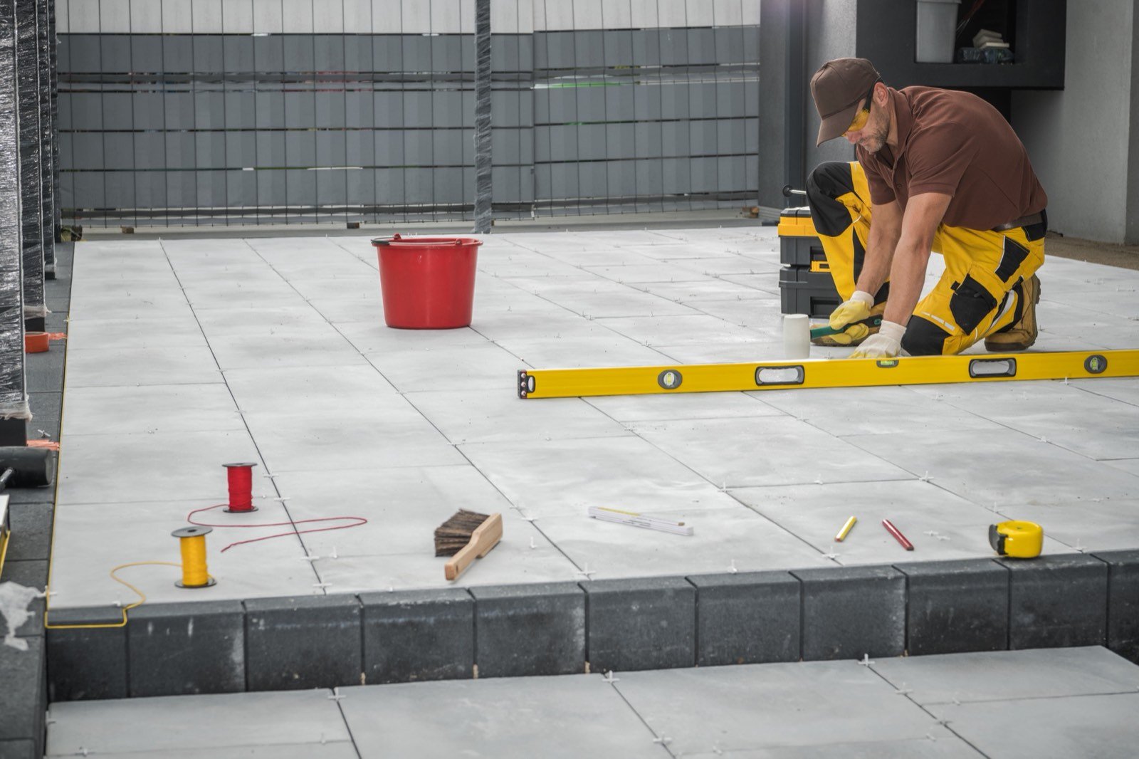 Troweling cementitious tile adhesive with balanced additives